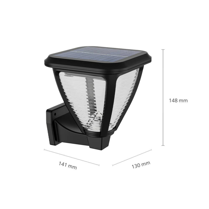 Philips 929004066501 Wandlamp op zonne-energie Vapora Zwart