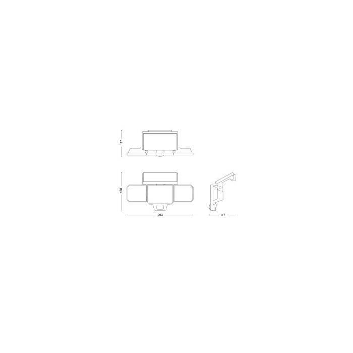 Philips 929004073701 Wandlamp op zonne-energie Nysil Security Zwart