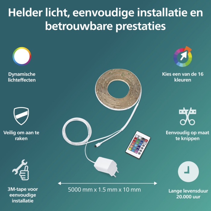 Philips 929004121001 RGB Lightstrip 5M OP=OP