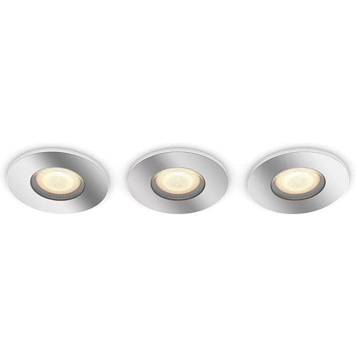 Philips 929003807901 Hue Adore 3x inbouwspot White Ambiance inclusief DIM Switch Chroom