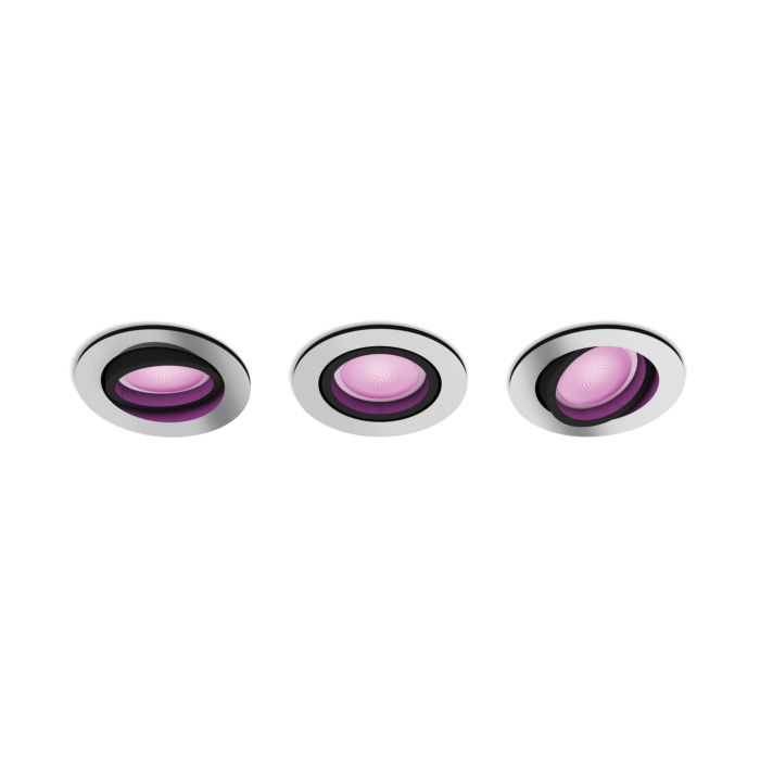 Philips 929003809301 Hue Centura inbouwspot Hue White and Color Ambiance Aluminium (3-pack)