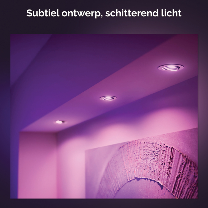 Philips 929003809501 Hue Centura inbouwspot Hue White and Color Ambiance Zwart (3-pack)
