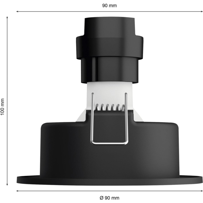 Philips 929003810801 Hue Milliskin Inbouwspot Hue White Ambiance (GU10) Kleur aluminium
