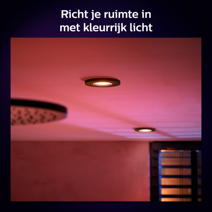 Philips 929003812701 Hue Xamento Zwart 3x inbouwspot White and Color Ambiance