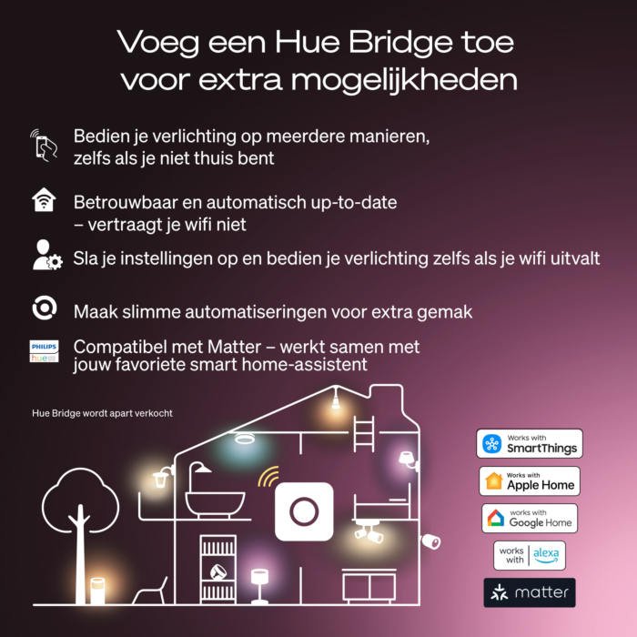 Philips Hue White Ambiance A60 - E27 slimme lamp - 1100