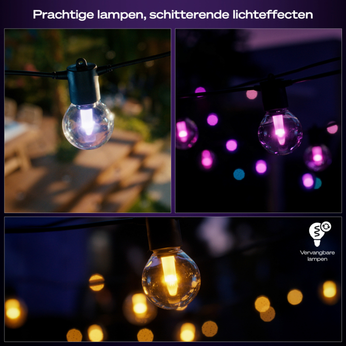 Philips Hue Festavia lichtslinger voor buiten met bolvormige lampen 7 meter verlenging