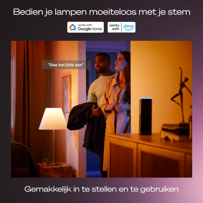Philips Hue Starterkit: 2 E27 slimme lampen + dimmer switch + Bridge Pro