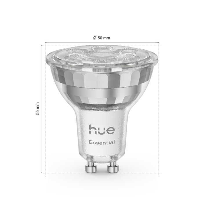 Philips Hue Essential GU10 - slimme spot - 345 lm - 4,7W - 2-pack