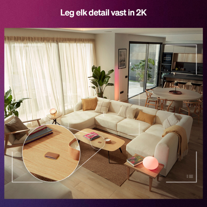 Philips Hue Secure 2K beveiligingscamera bedraad Zwart