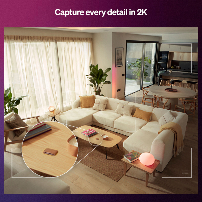 Philips Hue Secure 2K beveiligingscamera bedraad Wit