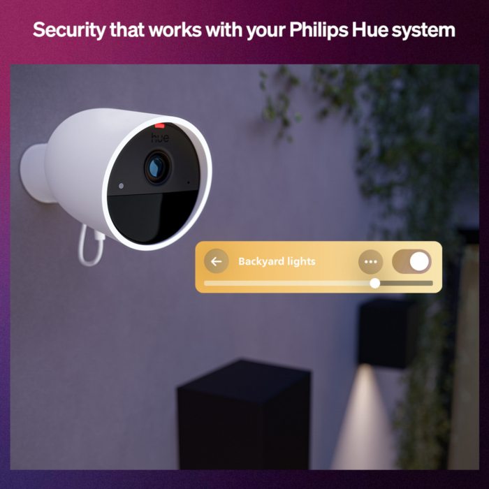 Philips Hue Secure 2K beveiligingscamera bedraad Wit
