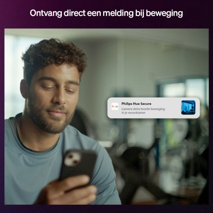 Philips Hue Secure 2K beveiligingscamera met cameravoet Zwart