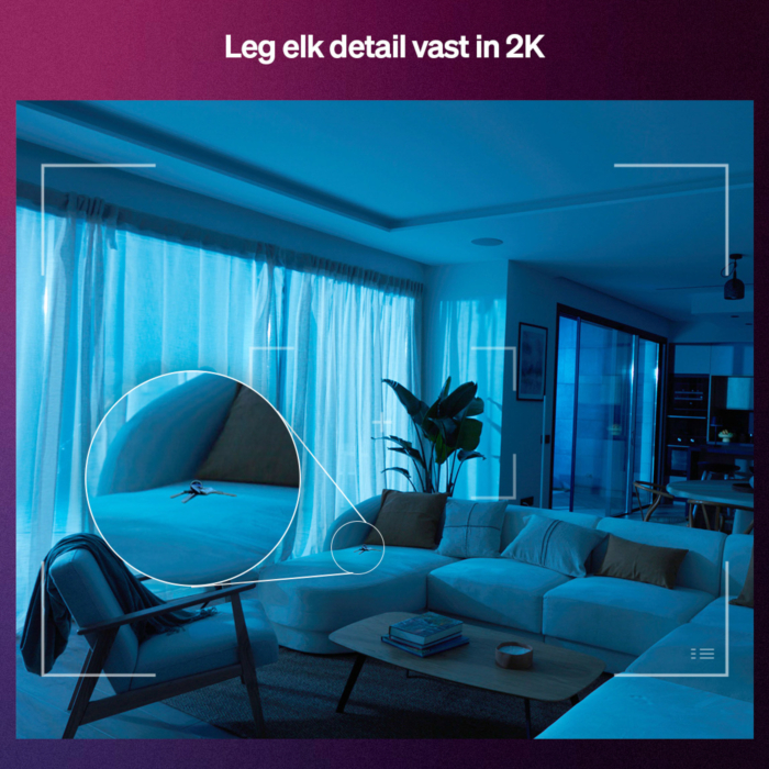 Philips Hue Secure 2K beveiligingscamera met cameravoet Wit