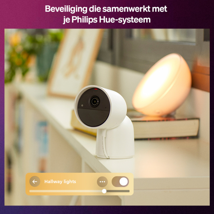 Philips Hue Secure 2K beveiligingscamera met cameravoet Wit