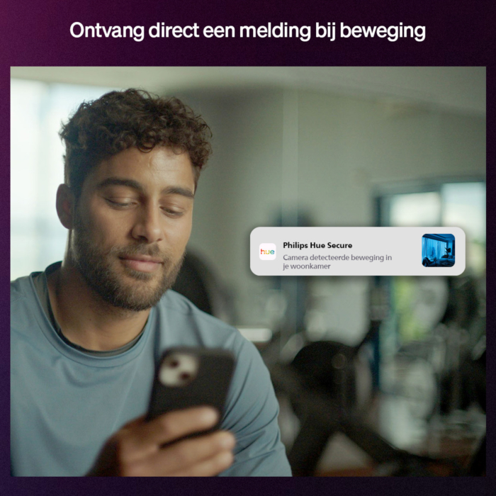 Philips Hue Secure 2K beveiligingscamera met cameravoet Wit