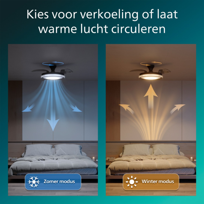 Philips Bliss LED-plafondlamp met ventilator Zwart