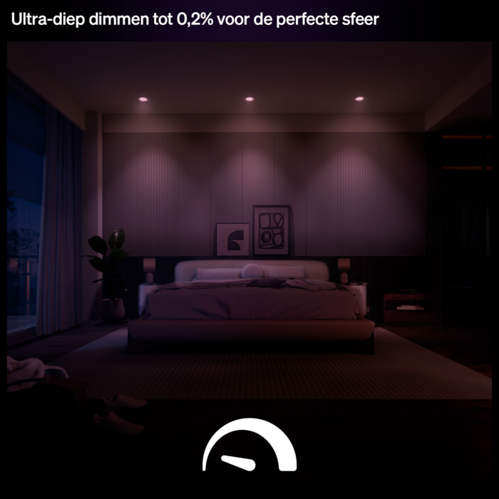 Philips Hue inbouwspot dun van 90 mm Wit 3-pack