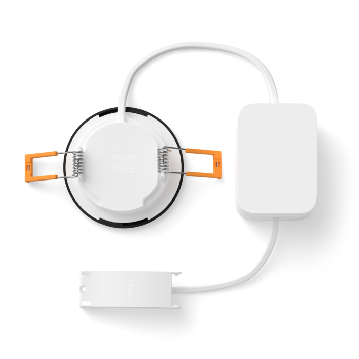 Philips Hue inbouwspot dun van 90 mm Zwart 3-pack