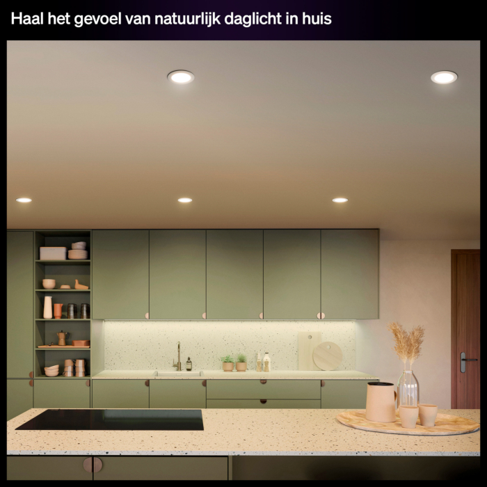 Philips Hue inbouwspot dun van 170 mm Wit