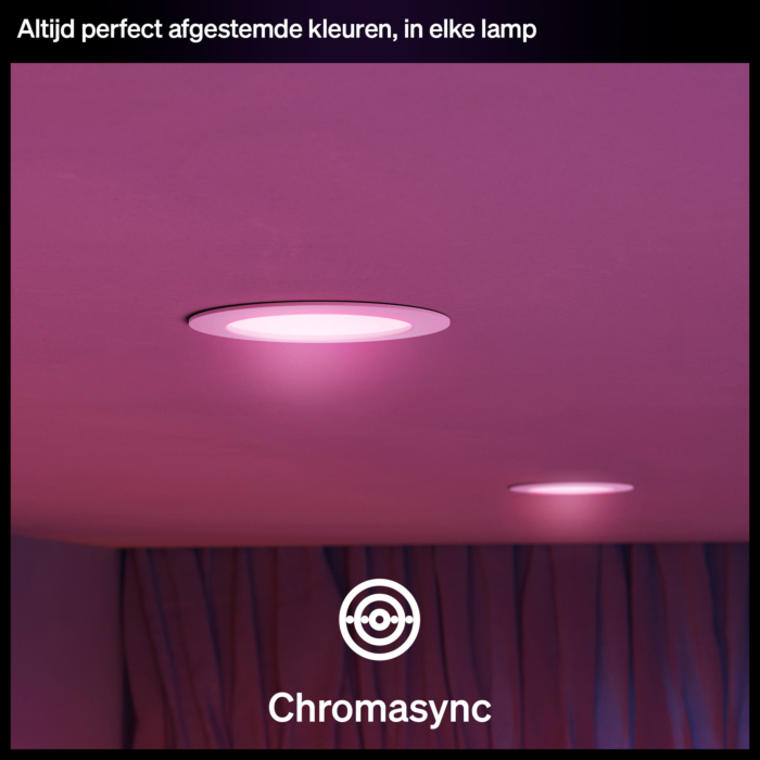 Philips Hue inbouwspot dun van 170 mm Wit