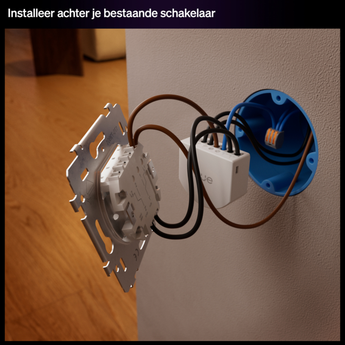 Philips Hue bedrade wandschakelaar voor 2 kanalen (serie schakelaar)