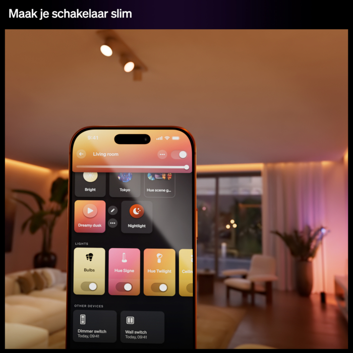 Philips Hue bedrade wandschakelaar voor 1 kanaal