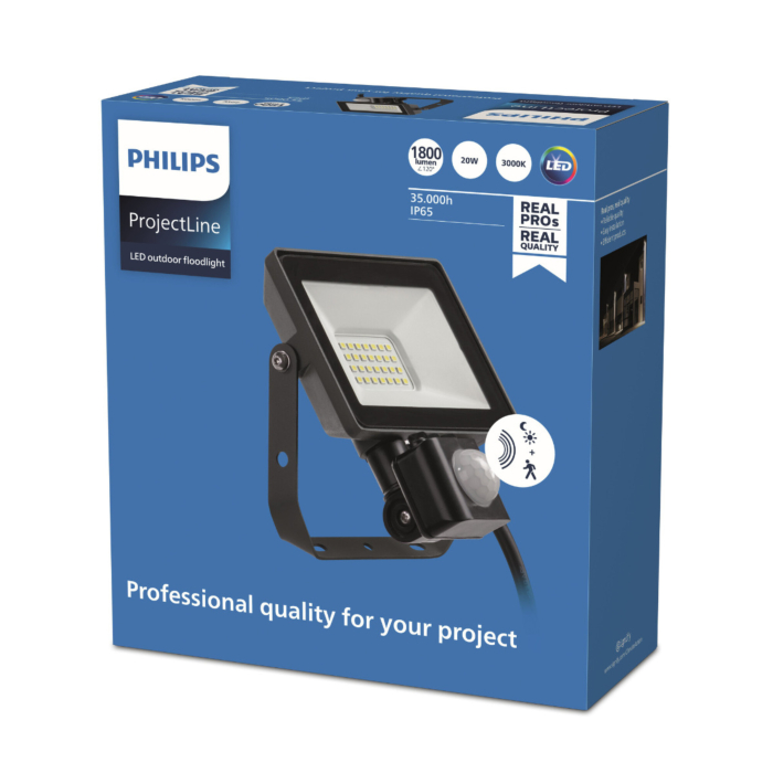 Philips 911401862584 ProjectLine schijnwerper 20W Warm wit met sensor