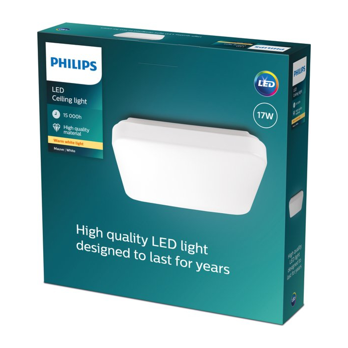 Philips 915004575602 LED plafondlamp Mauve 17W Wit (groot)