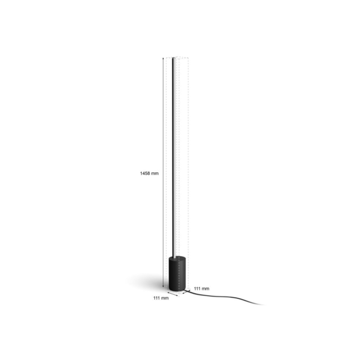 Philips 915005987201 Hue Gradient Signe Vloerlamp White and Color Zwart