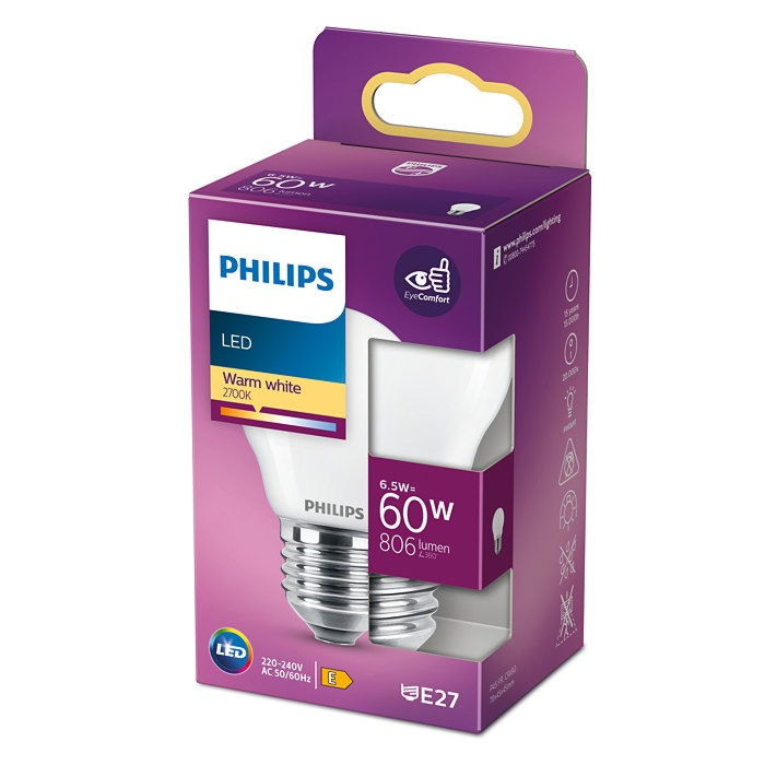 Philips 929002029255 LED Classic P45 ND 6,5-60W E27 Warm wit