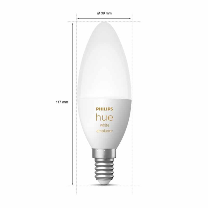 Philips 929002294404 Hue White Ambiance E14 (Duopack)