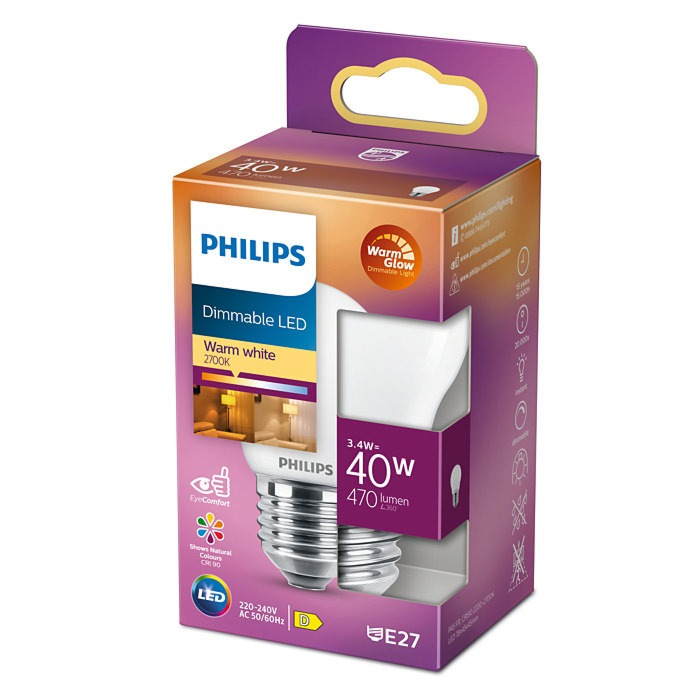 Philips 929003013601 LED Classic P45 3,4-40W E27 WarmGlow