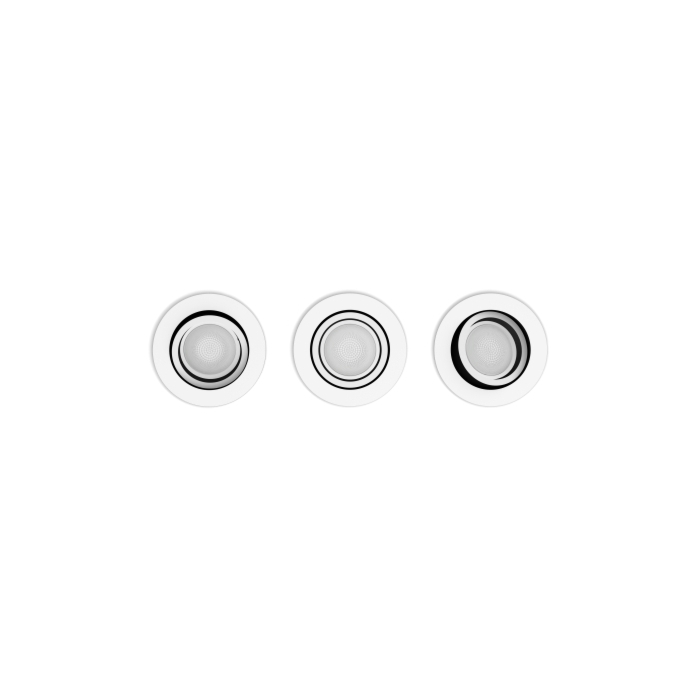 Philips 929003811101 Hue Milliskin Inbouwspot Hue White Ambiance (GU10) Wit (3-pack)