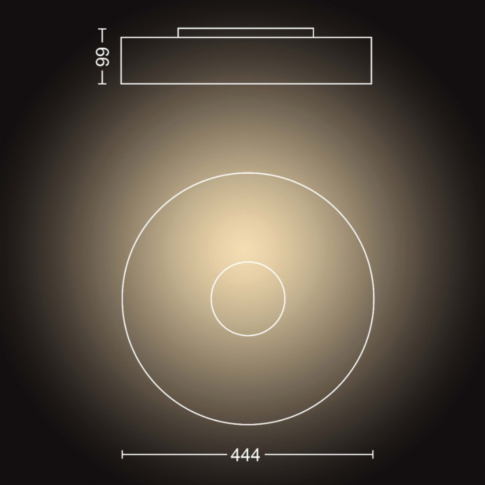 Philips 929003055001 Hue Being Plafondlamp White Ambiance Wit inclusief DIM Switch