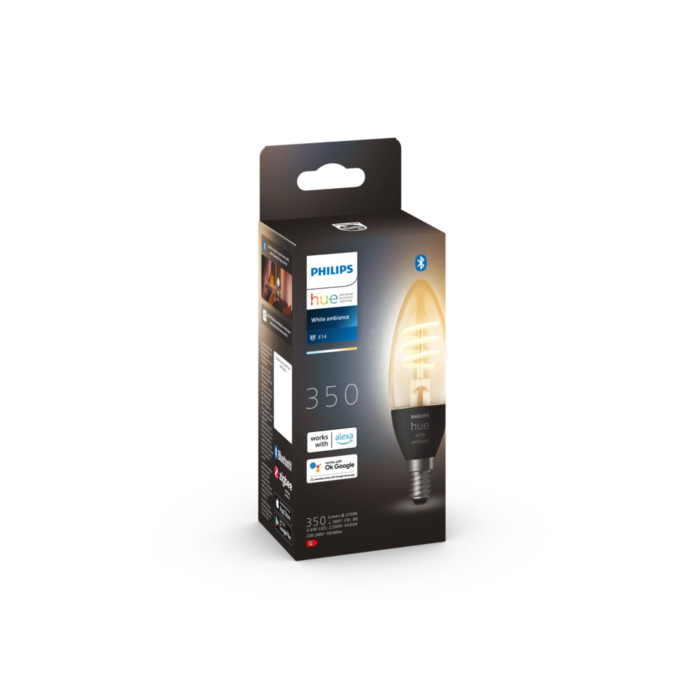 Philips 929003145201 Hue White Ambiance Filament Candle 4,6W E14 (single pack)