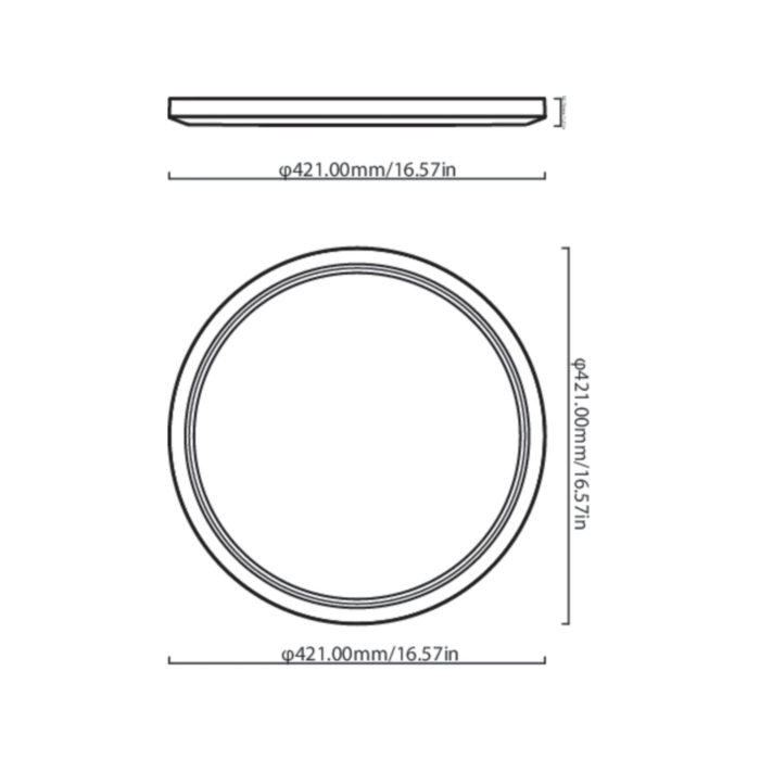 Wiz 929003300901 SuperSlim Plafond Colors and Warm to cool 22W Wit