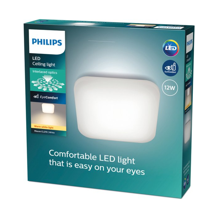 Philips 929003313201 LED plafondlamp Mauve 12W Wit (klein)