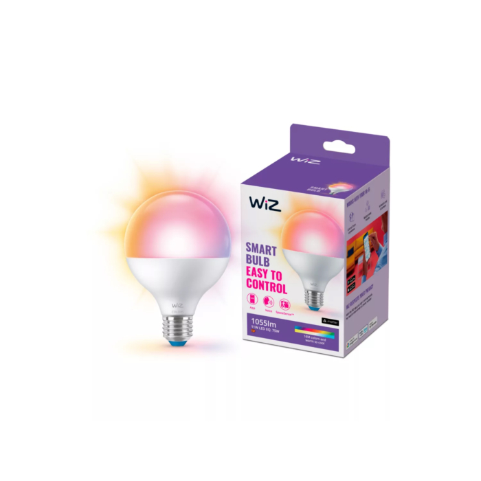 Wiz 929003604701 Gekleurd en met Wit Licht E27 G95 11W