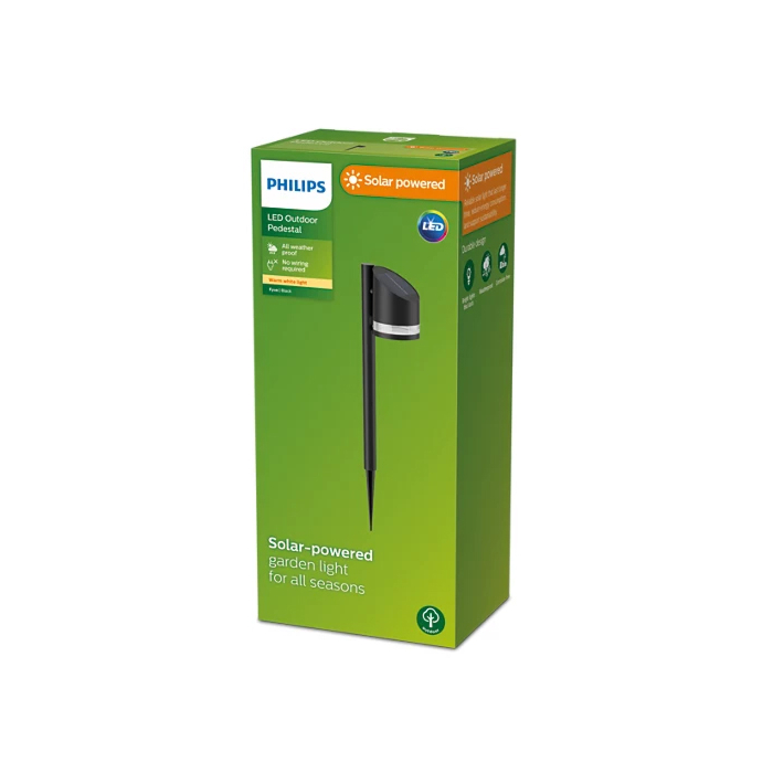Philips 929004066001 Tuinspies op zonne-energie Fyce Zwart