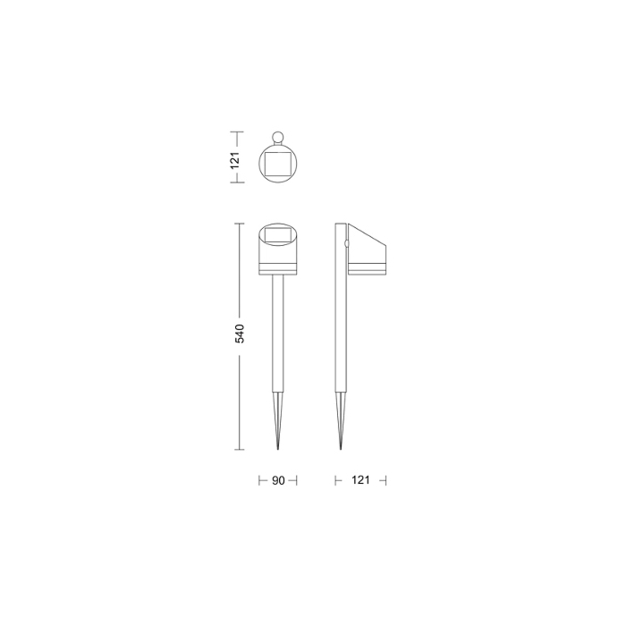 Philips 929004066001 Tuinspies op zonne-energie Fyce Zwart