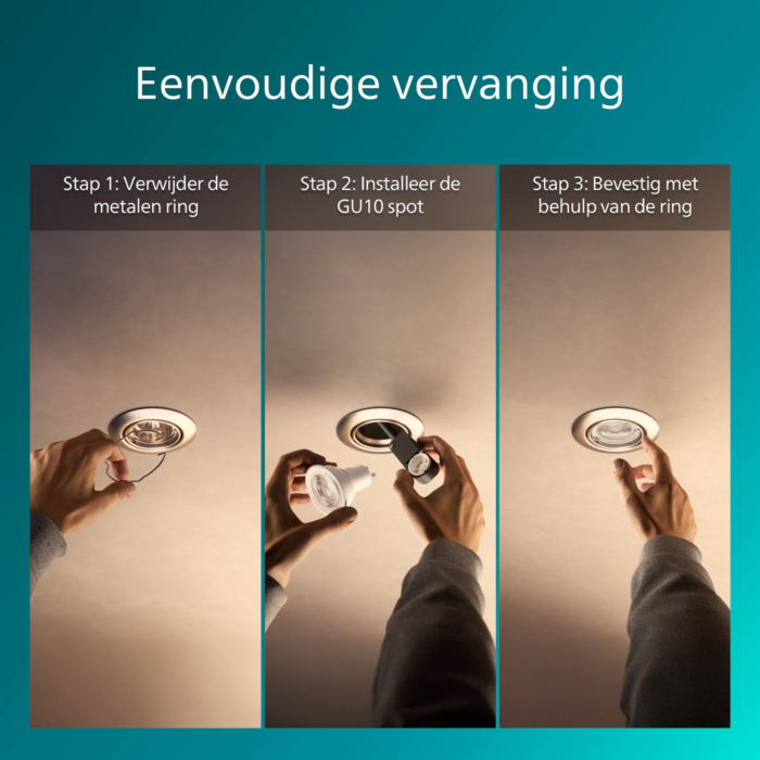 Philips Peridot Inbouwspot Richtbare spot GU10 Wit