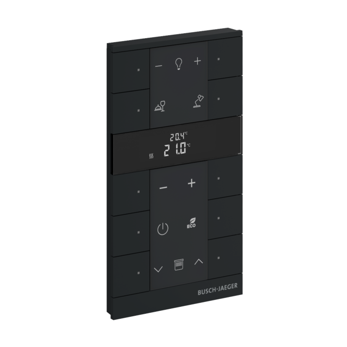 Busch Jaeger SBR-F-10.0.11-885 Free@home Tenton Thermostaat 10-voudig Zwart mat
