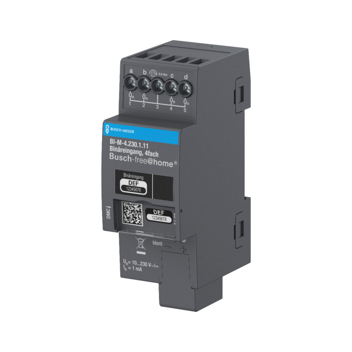 Busch Jaeger BI-M-4.230.1.11 Binaire ingang 4-voudig 10-230V voor Busch-free@home