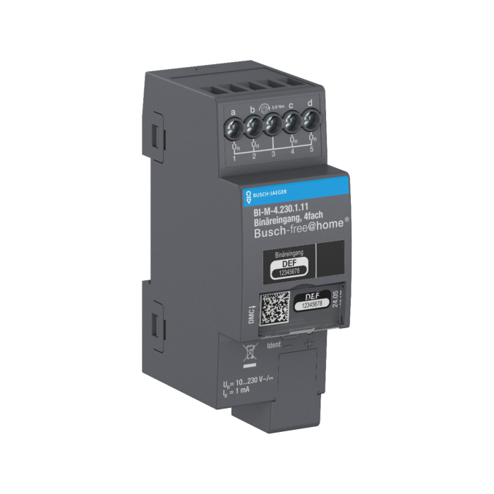 Busch Jaeger BI-M-4.230.1.11 Binaire ingang 4-voudig 10-230V voor Busch-free@home
