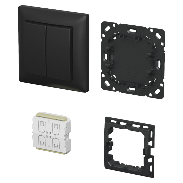 Busch Jaeger 6716/01 UJ-915 Bluetooth Low Energy (BLE) Smart switch Busch Balance Mat zwart (complete set)