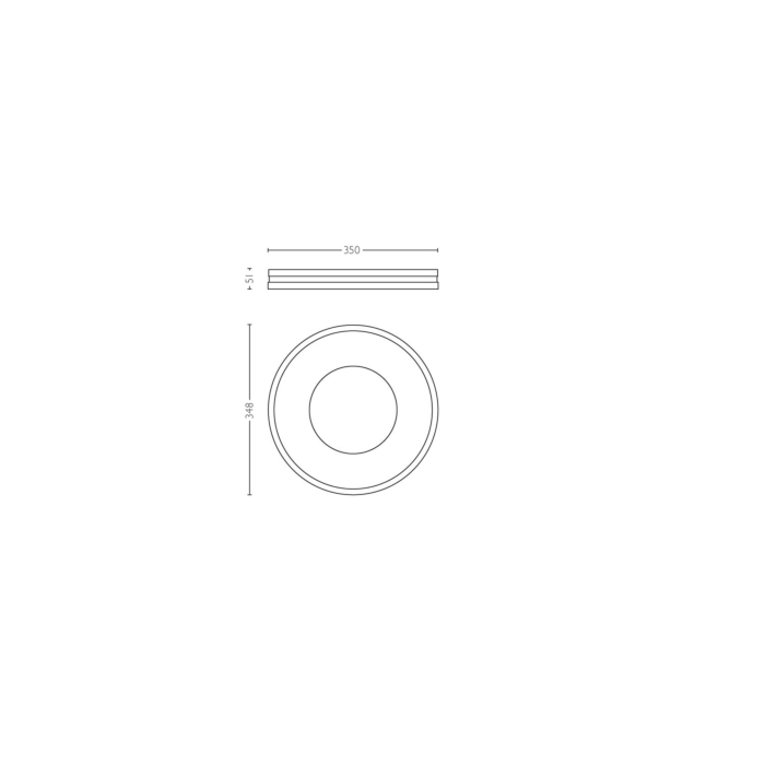 Philips 929003055201 Hue Being Plafondlamp White Ambiance Aluminium inclusief DIM Switch