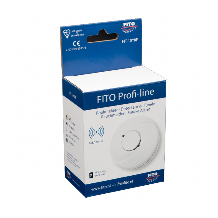 Fito FIT-10YRF Brandmelder 3V Lithium batterij (RF koppelbaar)