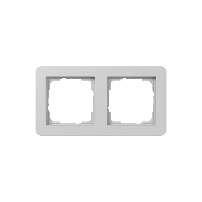 Gira 0212154 E1 Afdekraam 2-voudig Grijs mat