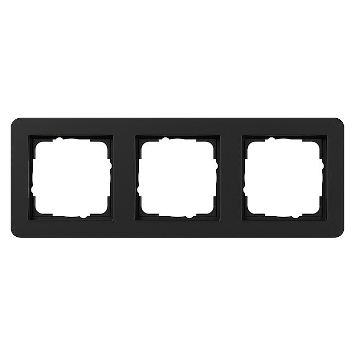 Gira 0213153 E1 Afdekraam 3-voudig Zwart mat