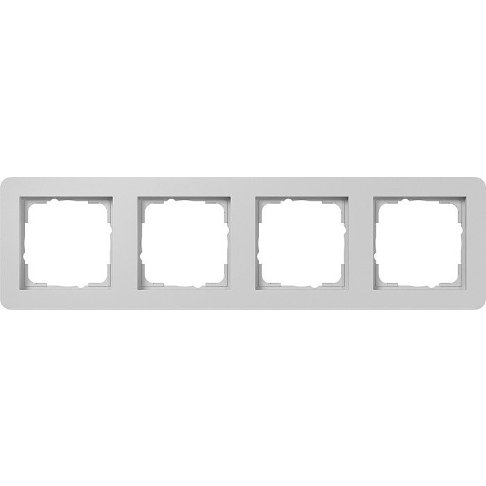 Gira 0214154 E1 Afdekraam 4-voudig Grijs mat